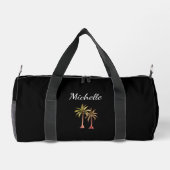 Sac De Sport Palmiers tropicaux Élégant Script Classic Noir (Verso)