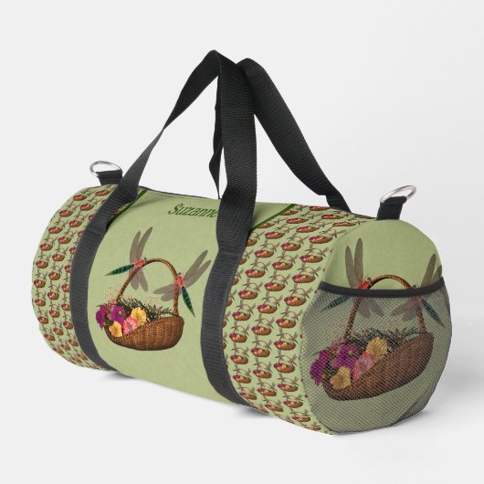 Sac De Sport Panier à fleurs de libellules Personnalisé (Coin droit)