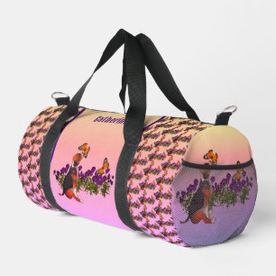 Sac De Sport Papillons beagles Fleurs Animaux Personnalisés