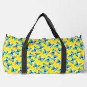 Sac De Sport Papillons bleus sur jaune (Recto)