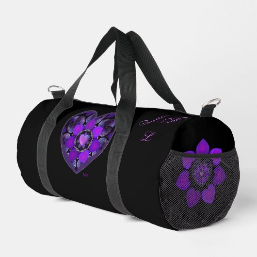 Sac De Sport Parapluie violet & coeurs .7 (Coin droit)