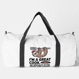 Sac De Sport Paresseux cuisinier drôle suspendu à une fourchett