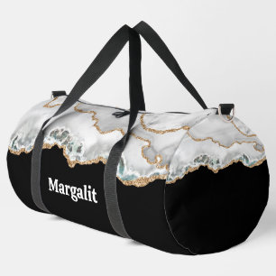 Sac De Sport Parties scintillant aux Faux en or noir et blanc G