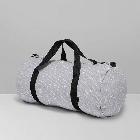 Sac De Sport Parties scintillant d'argent Texture diamant blanc