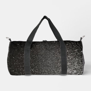 Sac De Sport Parties scintillant en métal noir et blanc Glam lu