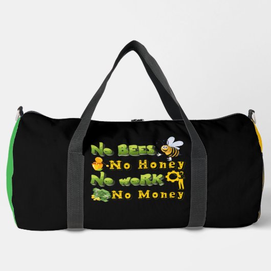 Sac De Sport Pas d'abeilles pas de miel pas d'argent (Recto)