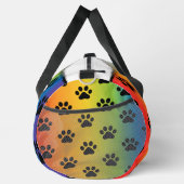 Sac De Sport Pastel Rainbow Gradient Paw Print Monogram (Droite)