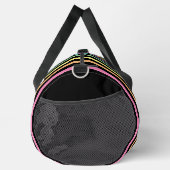 Sac De Sport Pastel Rainbow Stripes Motif sur Noir (Droite)