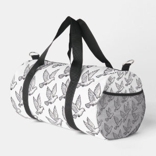 Sac De Sport Peace Elegance White Graceful Dove Motif Mariage