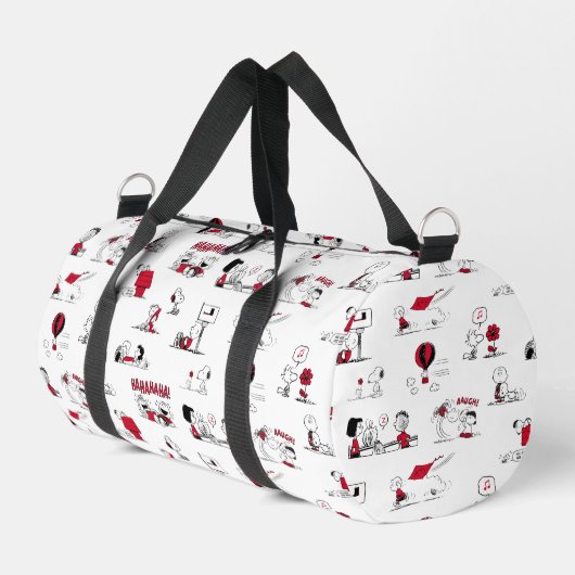 Sac De Sport PEANUTS | Motif rouge et noir (Coin gauche)