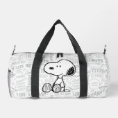 Sac De Sport PEANUTS | Snoopy on Black White Comics (Verso)