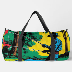 Sac De Sport Pêcheur cowboy sur la rive
