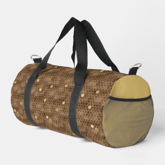 Sac De Sport Peigne de miel Brown et or (Coin droit)