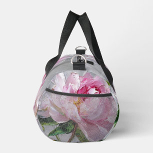 Sac De Sport Peinture à l'huile élégante de pivoine rose épais