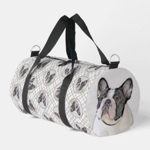 Sac De Sport Peinture de Bouledogue Français Chien Blanc et Noi