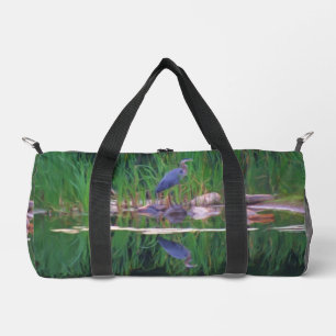 Sac De Sport Peinture naturelle de Héron Bleu
