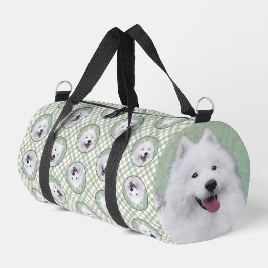 Sac De Sport Peinture Samoyed Blanc mignonne Original Animal Ch (Coin gauche)