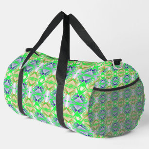 Sac De Sport Peintures vertes sur motif de diamant