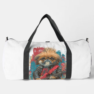 Sac De Sport Pékinois Punk Rock � Chien Rebelle