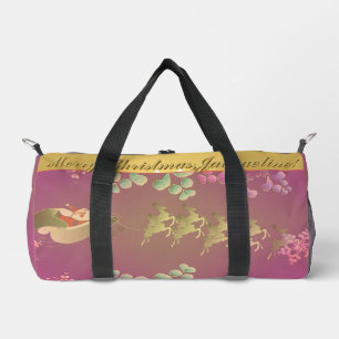 Sac De Sport Père Noël Reindeer Purple