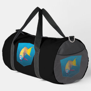 Sac De Sport Perroquet - Fond dégradé bleu   