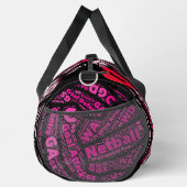 Sac De Sport Personalised Black And Pink Netball  (Droite)
