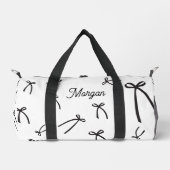 Sac De Sport Personalized Bow Pattern Chic Black & white (Recto)