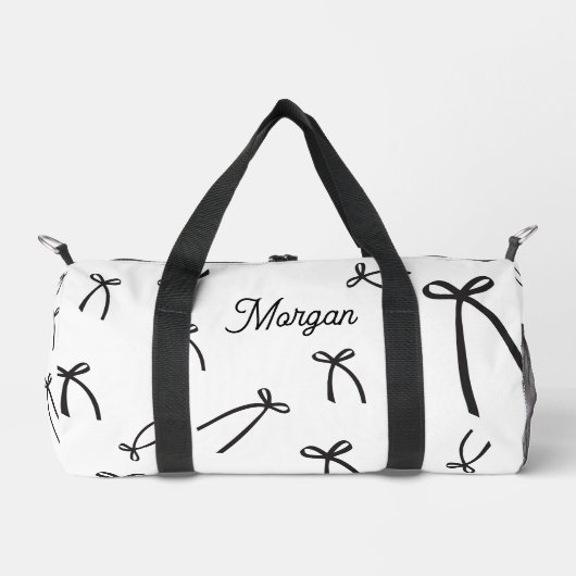 Sac De Sport Personalized Bow Pattern Chic Black & white (Recto)