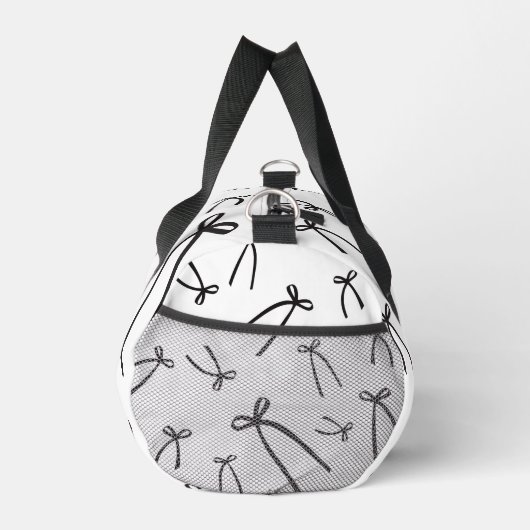 Sac De Sport Personalized Bow Pattern Chic Black & white (Droite)