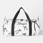 Sac De Sport Personalized Bow Pattern Chic Black & white (Verso)