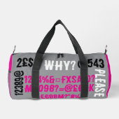 Sac De Sport Personalized modern letters Teens Pink grey (Verso)