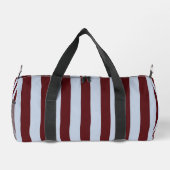Sac De Sport Personalized Preppy Brown Blue Cabana Stripe (Verso)