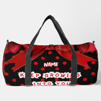 Sac De Sport Personalized Red Polka Dot Bow Spiral