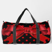 Sac De Sport Personalized Red Polka Dot Bow Spiral (Verso)