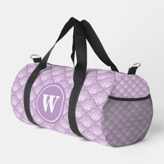 Sac De Sport Personalized Shades of Purple Floral Pattern (Coin droit)