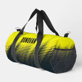 Sac De Sport Personnalisé noir et jaune (Coin droit)