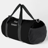 Sac De Sport Personnalisez Avec Vos Initiales Jet Black (Coin droit)