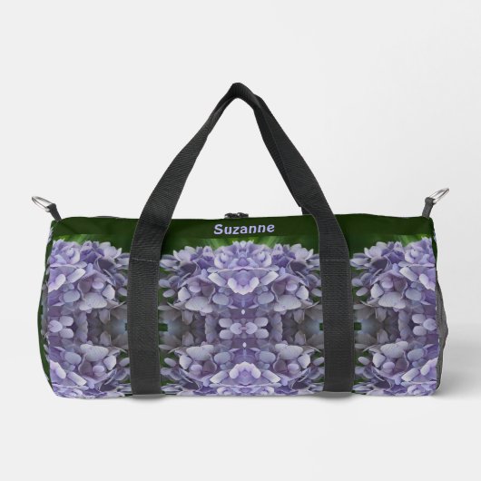 Sac De Sport Pétales de Hydrangea Bleu Personnalisé (Recto)