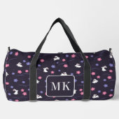 Sac De Sport Petit lapin Lapin Motif Monogramme Initiales viole (Recto)