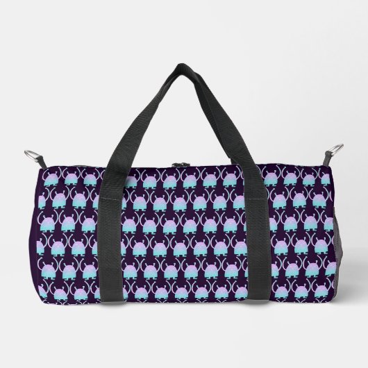 Sac De Sport Petit Monstre Bleu Mignon (Recto)