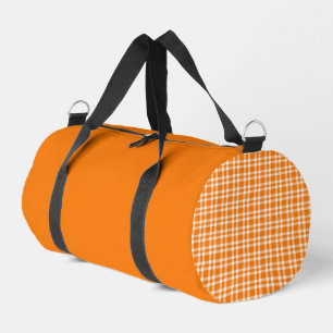 Sac De Sport Petit motif carreaux orange blanc