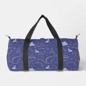 Sac De Sport Petits dinosaures bleus et or (Recto)