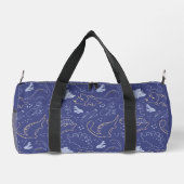 Sac De Sport Petits dinosaures bleus et or (Verso)