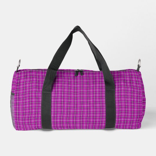 Sac De Sport Pink Black Plaid Classic Pattern (Verso)