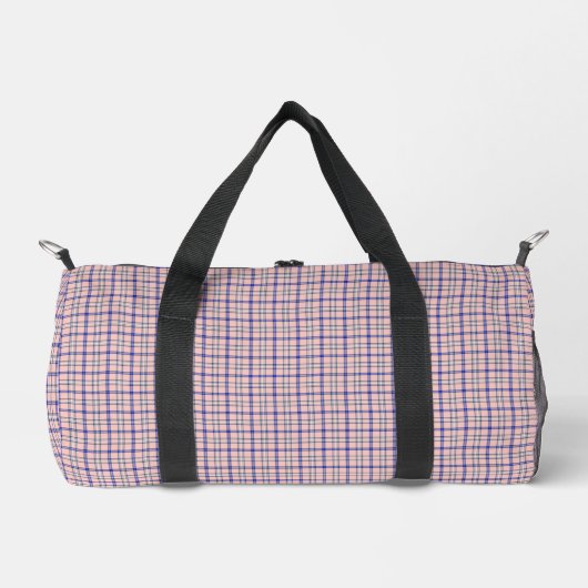 Sac De Sport Pink Blue Plaid Classic Pattern Retro (Recto)