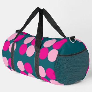 Sac De Sport Pink Circles on Green Large