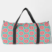 Sac De Sport Pink Doughnut with Sprinkles Pattern on Aqua Blue (Recto)