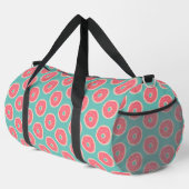 Sac De Sport Pink Doughnut with Sprinkles Pattern on Aqua Blue (Coin droit)