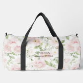 Sac De Sport Pink Floral Personalized Elegant Vintage (Recto)