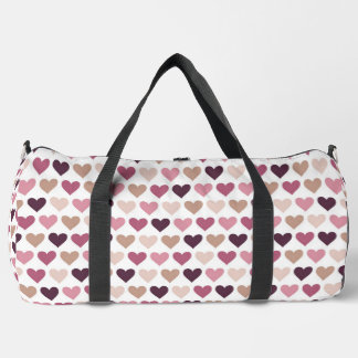 Sac De Sport Pink Mini Hearts and Plum Romantic Love Motif